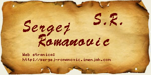 Sergej Romanović vizit kartica